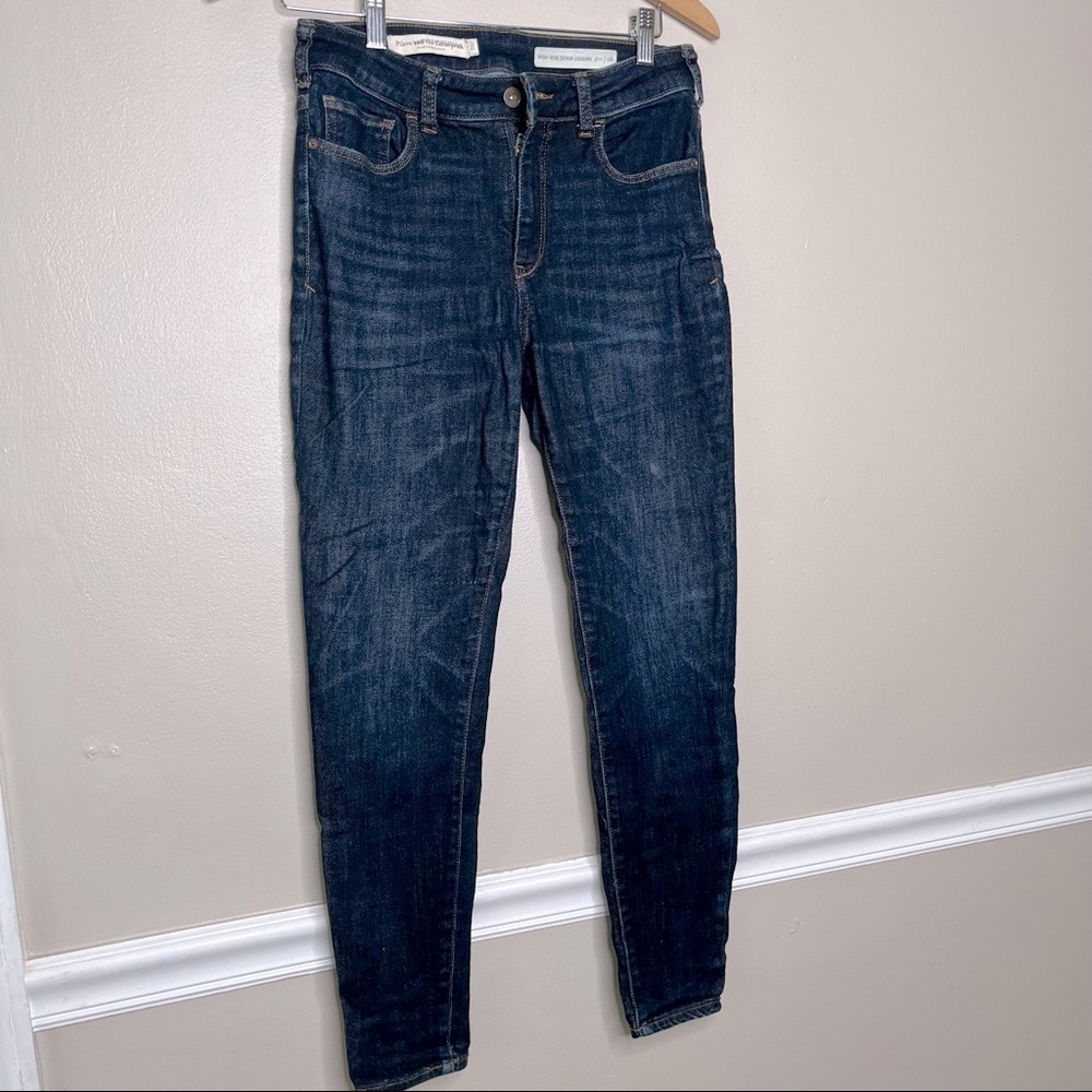 Anthropologie Blue Women's Pilcro Letterpress High-Rise Skinny Jeans Size 28